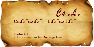 Császár László névjegykártya