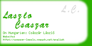 laszlo csaszar business card